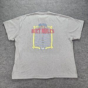 Big Dogs Tshirt Mens 3XL‎ Gray Short Sleeve Vintage Y2K Diet Rules Casual
